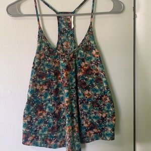 Women’s floral racer back tank top